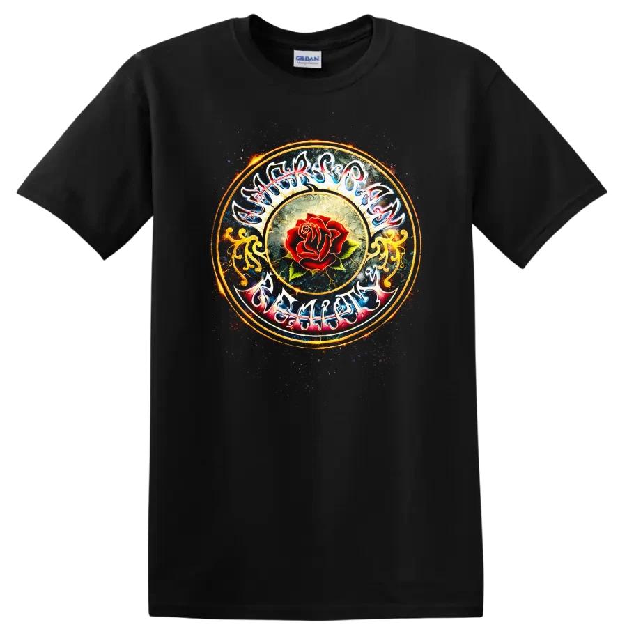 Vintage Classic Rock Rose Design T Shirt w/ Retro Music Art Tee