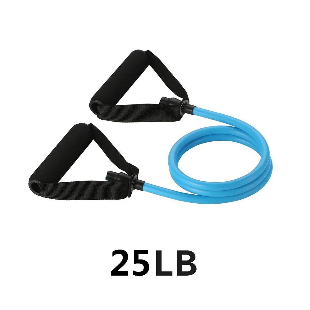 5 Levels Elastic Band Yoga Pull Rope Elastic Gym Fitness Exercise Tube Band With Handles For Home Workouts Strength Training