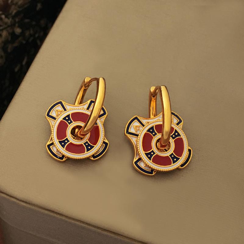 Premium Sense Light Luxury Spring and Summer Earrings Necklace Temperament Retro Earrings Trendy Niche Jewelry