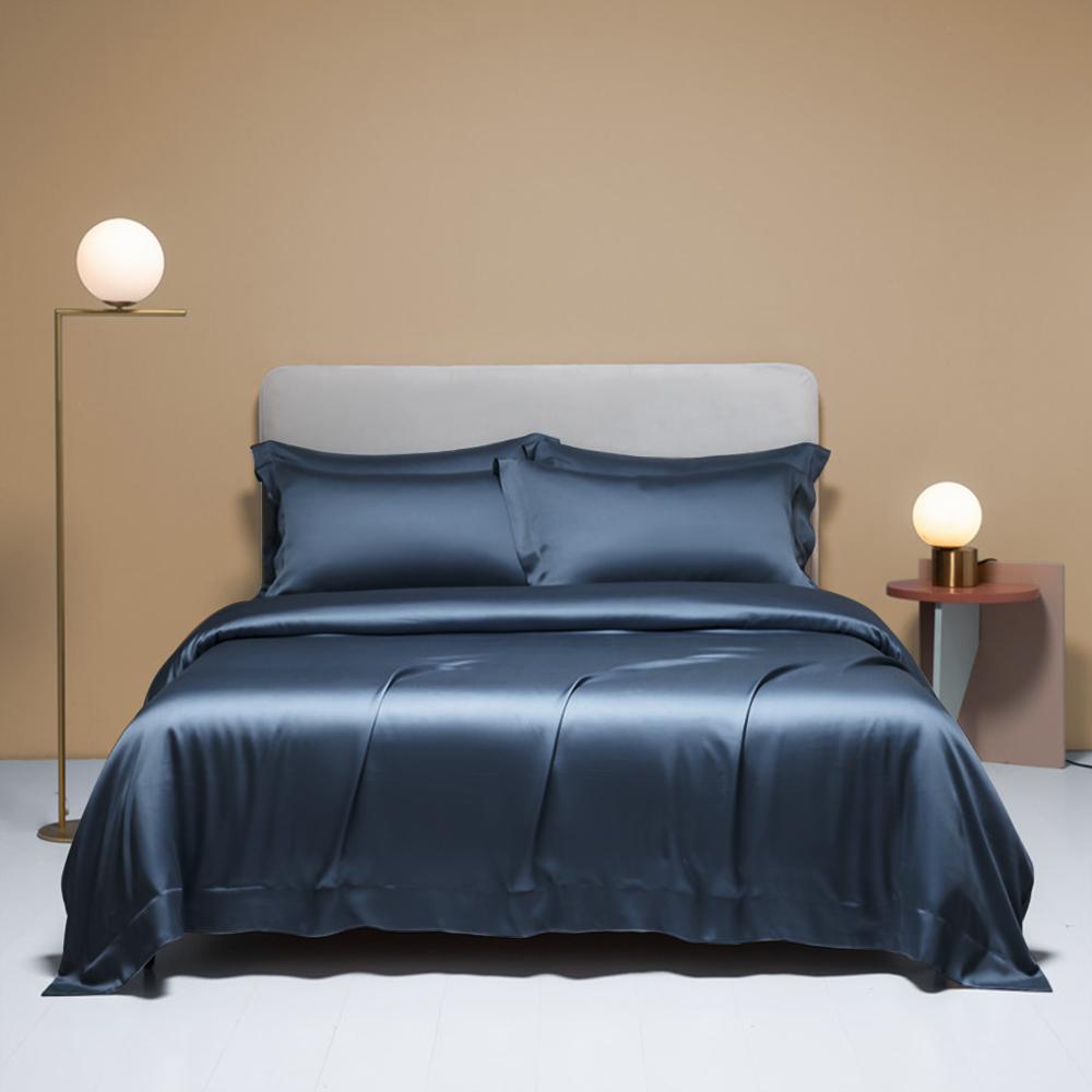 

Lanlika Women Nature 100% Silk Bedding Set Queen King Camel Solid Color Duvet Cover Flat Sheet Bed Linen Set With Pillowcase Queen