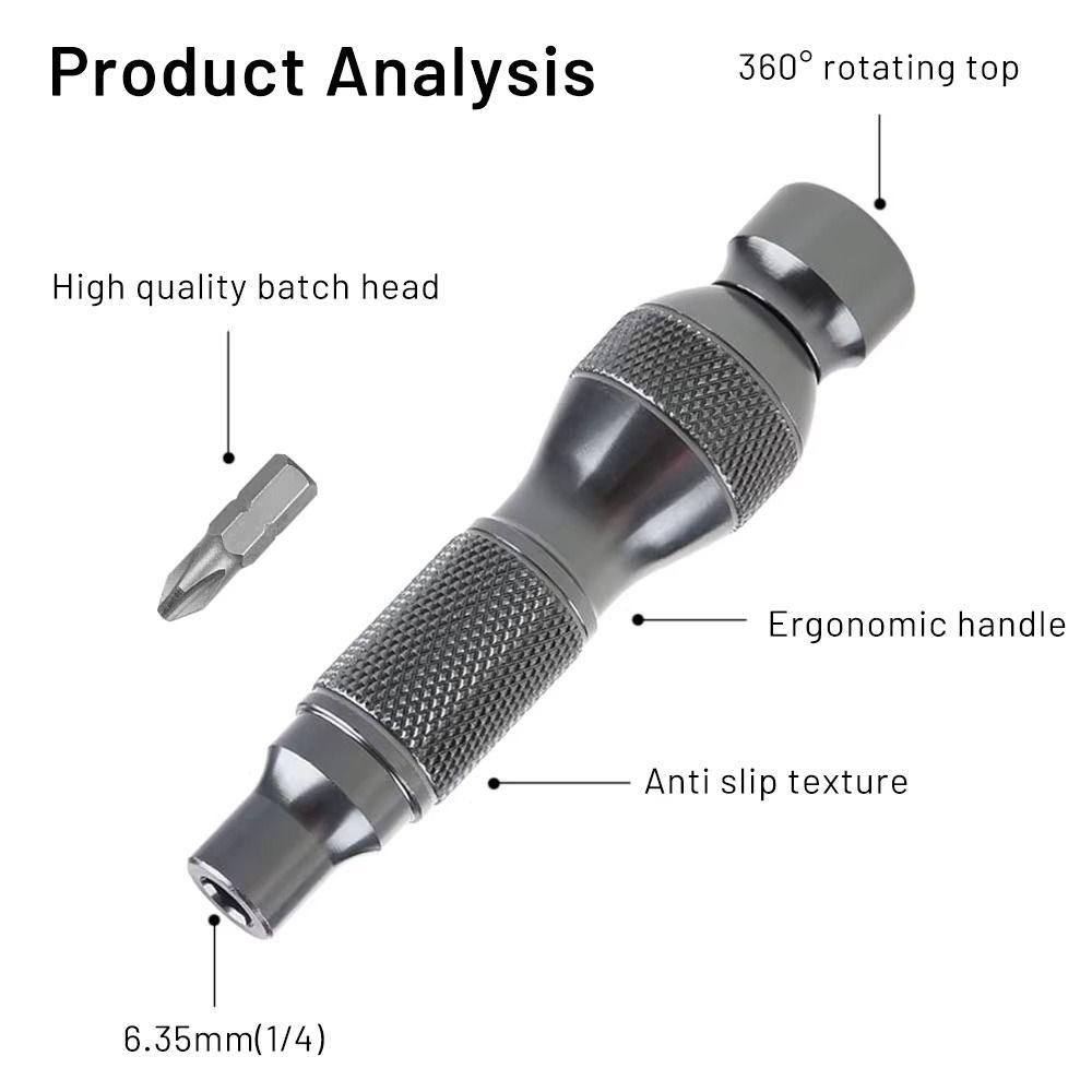 Aluminum Zinc Zinc Alloy Mini Screwdriver Bits Holding Bar Ergonomic 6.35mm Hex Shank Bit Hand Tool