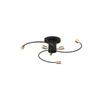Black White Gold Ceiling Light Soft Six Heads Nordic Ceiling Light E27 Bulb Base Energy Saving LED Ceiling Light Kitchen