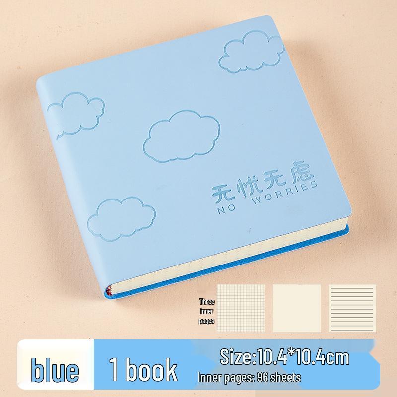 Stylish Cartoon Stamp Mini Notebook: Cute, High-Value, Simple Square Pocket Journal