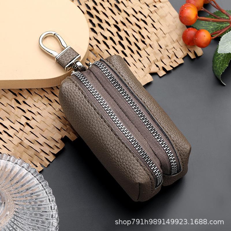 

Двухслойный кошелек для монет и держатель для карт: Многофункциональная сумка для ключей большой вместимости для мужчин и женщин