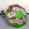 1pc Christmas wreath Automatic Umbrella Durable Iron Frame & Plastic Handle, Gift for Men & Women, Sturdy Construction,Playful Design yy250826152