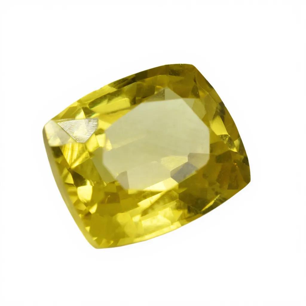 Rare Yellow Sapphire AAA+ CERTIFIED 10.55 Ct Cushion Cut Natural Loose Gemstone