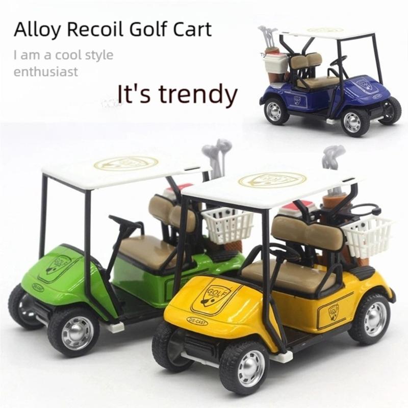 1 36 Scale Golf Cart Model With Pull Back Action For Desktop Display And Collectible