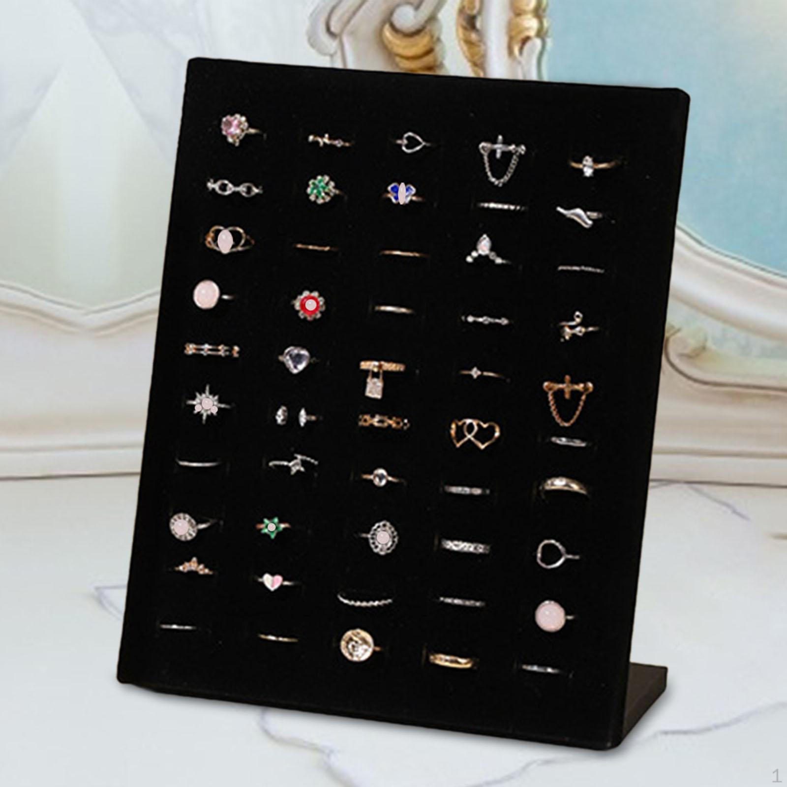 

Jewelry Organizer for Rings Display Stand And Earrings Showcase чорний