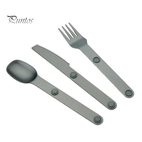 Sada magnetických náčiní Kovové příbory Potravinářské leštěný povrch BPA Free Venkovní cestovní Nůž Vidlička Lžíce Sada Camping Utensils