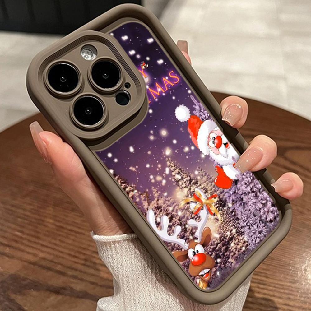 Sky Eye Ladder Soft Case for Samsung A06 A15 A25 A35 A55 S23 S24 FE All Samsung Models Phone Cases Silicone Cover NY29 Merry Christmas Christmas Tree