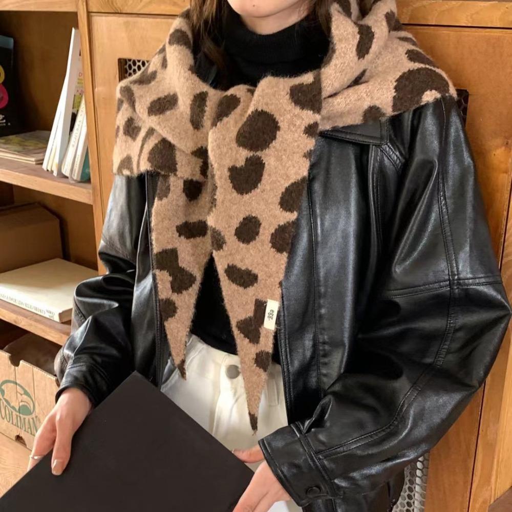 Cashmere Striped Scarf Plush Cape Wraps Simple Winter Shawl  Women/Men