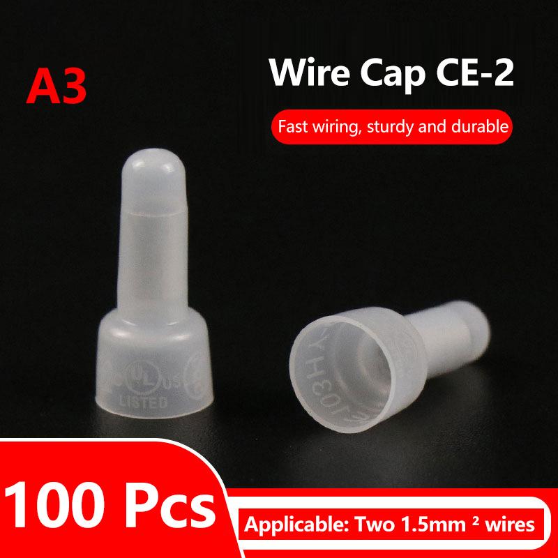 

100/250 шт. Нейлонові ізольовані закриті обтискні клеми-конектори 22-16/16-14/12-10 калібру Комплект обтискних ковпачків