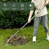 Garden Thatch Rake Stainless Steel Garden Grass Grooming Tool Removes Dead Grass Leaves Clearing Loosening Soil Lawn Rake