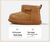 Autumn/Winter Baby Walker Shoes: Thick, Comfy, Cotton-Padded, Versatile, Solid Colors, Fashionable & Ideal for Outdoor Use.