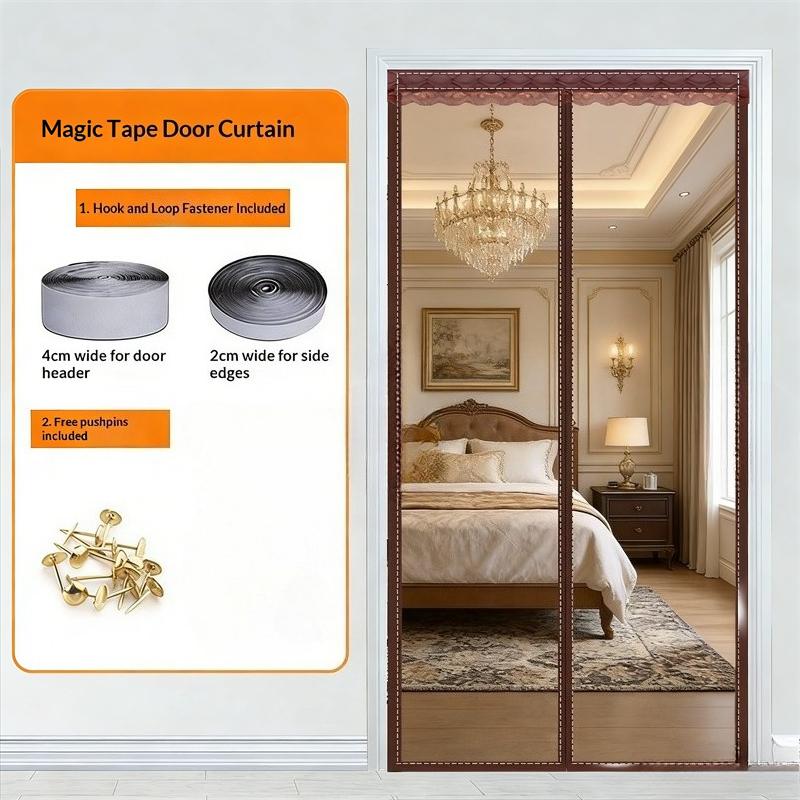 Magnetischer Türvorhang Maßanfertigung Moskitonetz Vorhang Fliegen Insekten Automatisches Schließen Unsichtbares Netz für Küche Innen Wohnzimmer