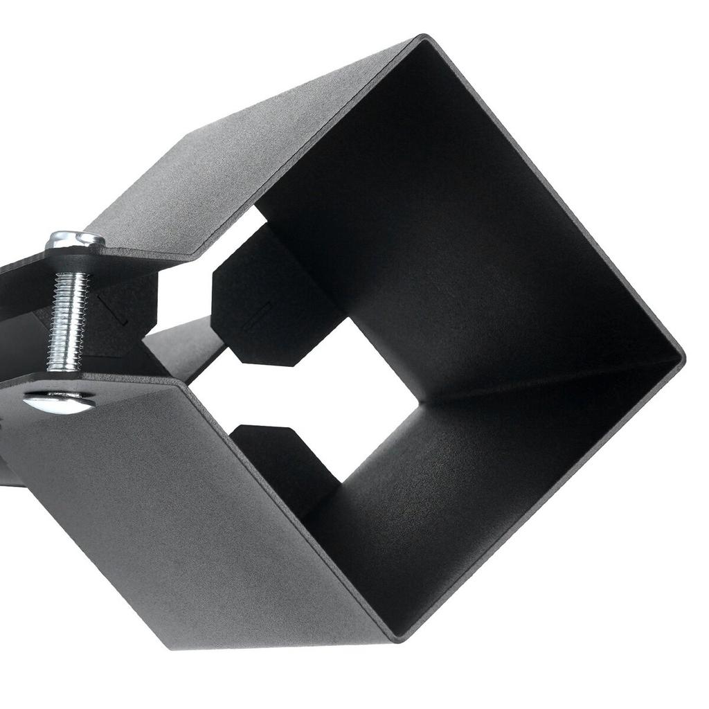 Fence Post Anchor Ground Spike, 4 Pack 36 X 4 X 4 Inches Outer Diameter (Inner Diameter 3.5 X3.5 Inches), Metal Black Powder Coated Post Stake Ground,
