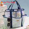 Travel Beach Bag With Multiple Pockets Large Capacity Waterproof Mesh For Vacation And Swimming