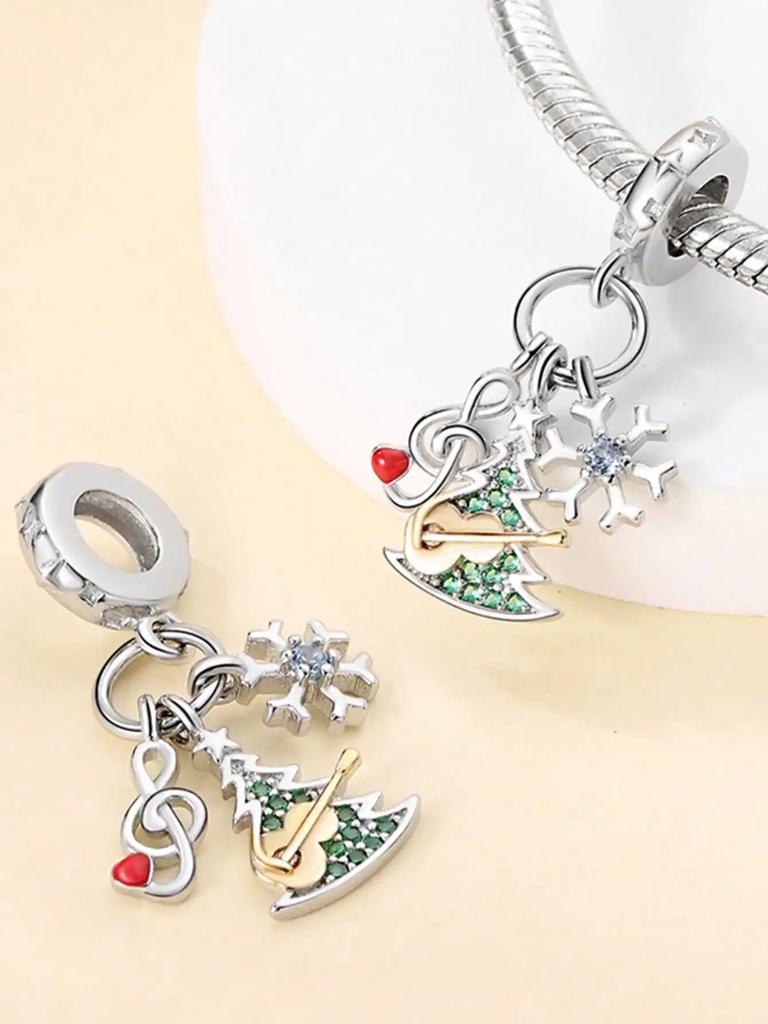 Charms Plata Copper Colors Christmas Gift Snowman Beads Charm Pendant For Original Bracelet For Women Diy Jewelry Love Gift