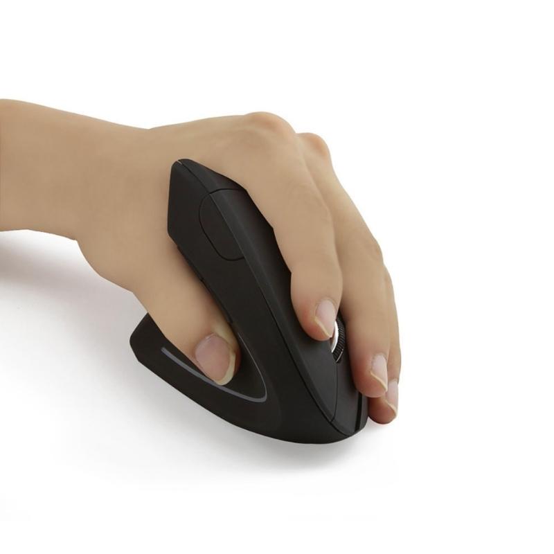 Vertical Ergonomic Wireless Mouse Cordless Optical Mouse1200DPI Adjustment and USB Receiver for Laptop and Desktop