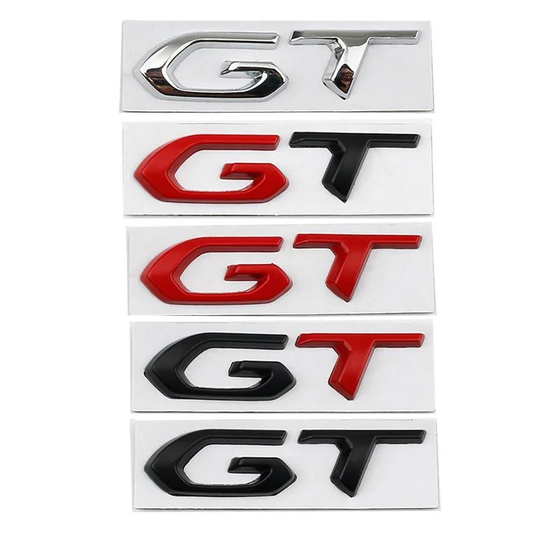 New GT Letter Badge Car Stickers for Peugeot 308 5008 4008 GT Rear Trunk Refit Accessories Body Decoration Rear Boot Label