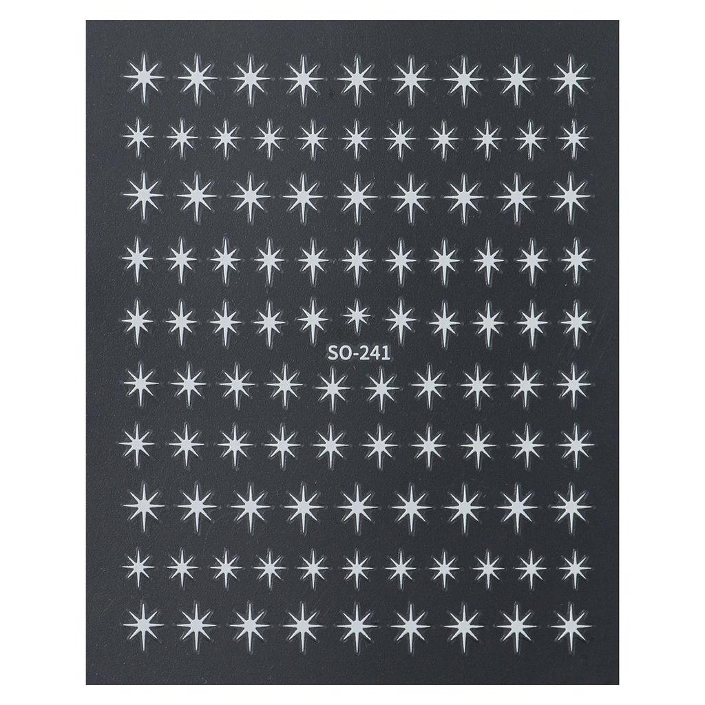 Gold Silver Star 3D Nail Stickers Flower Plants Nail Art Decals Floral Leaf Spring Sliders Manicure Decor