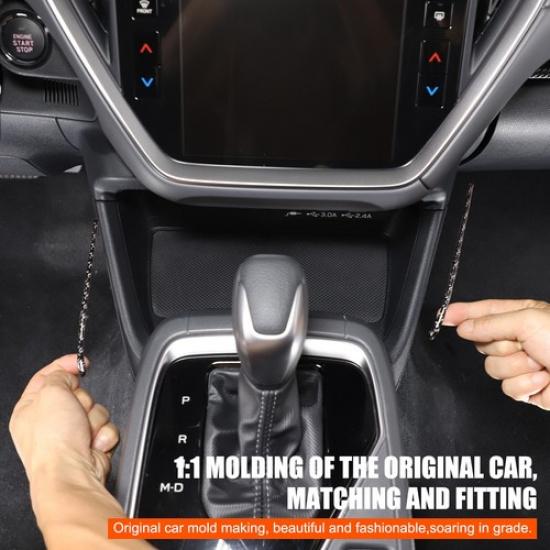 Carbon Fiber Center Console Side Strip Trim Sticker Fit For Subaru Crosstrek 23+