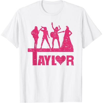 Figured I Heart Taylor Girl Groovy 80's Vintage T-Shirt Funny Graphic Tshirt Novelty Tee