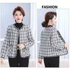 Fashion mother's versatile short Xiaoxiangfeng jacket middle-aged women's clothing autumn and winter clothing new velvet top cardigan