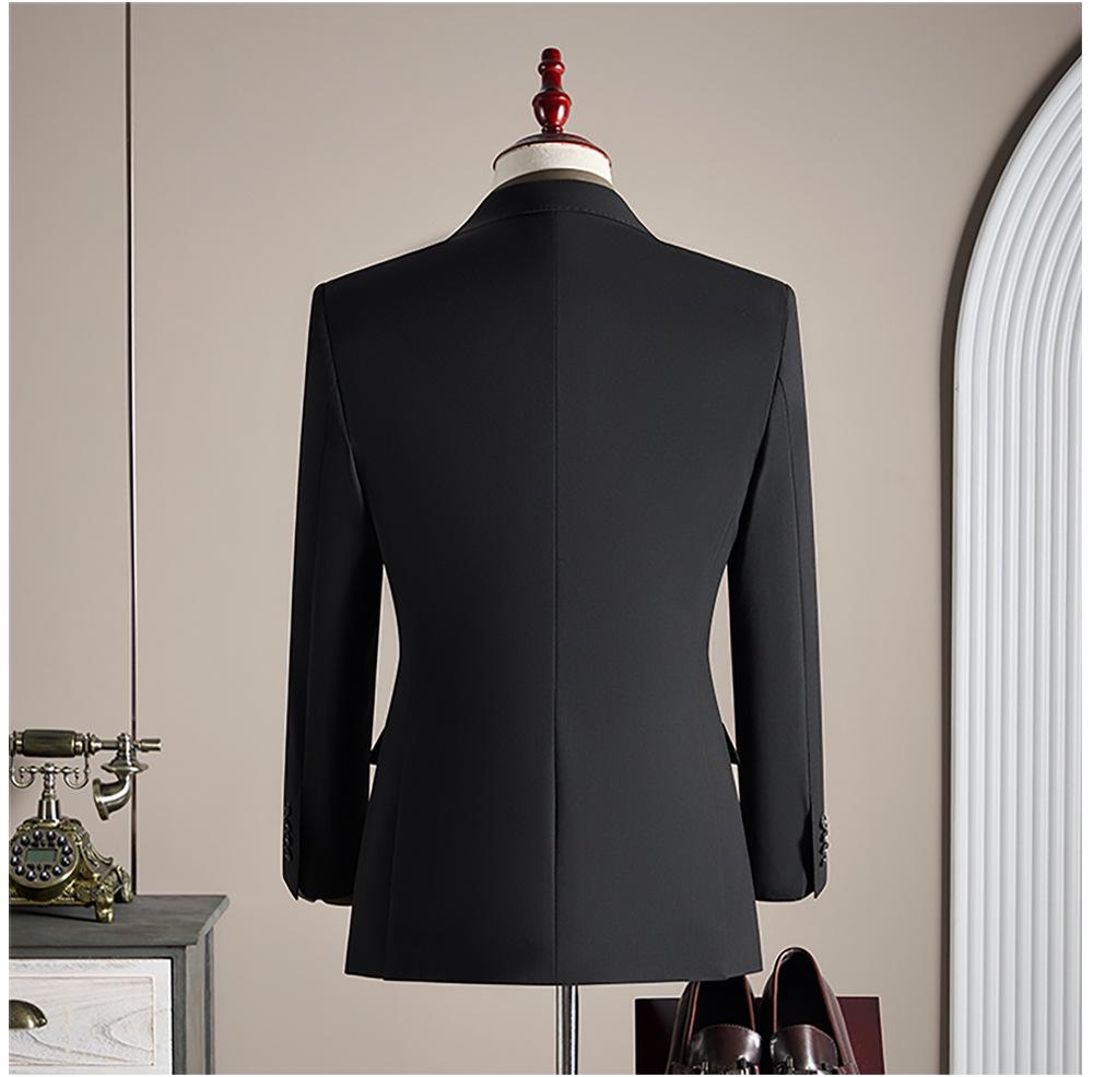 Modal Wool High-End Suit Set - Formal, Machine Washable, Linen Lined, Ideal for Weddings and Business.