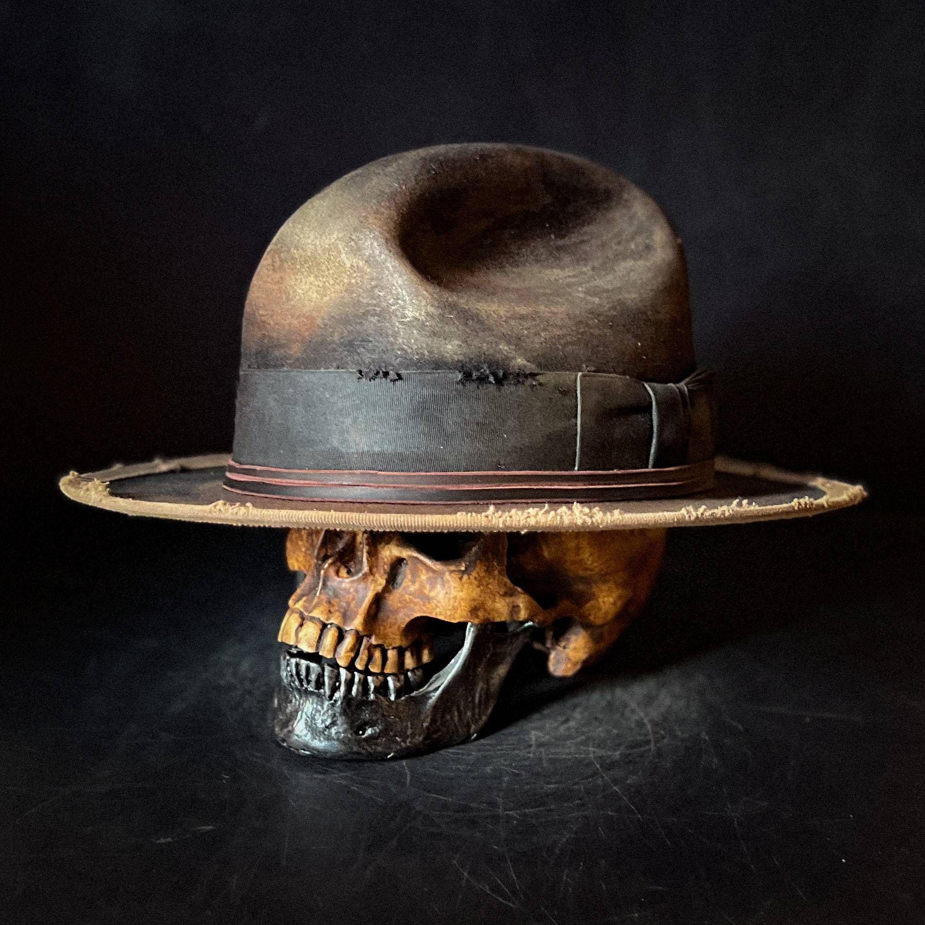 Retro Distressed Wool Felt Hat
