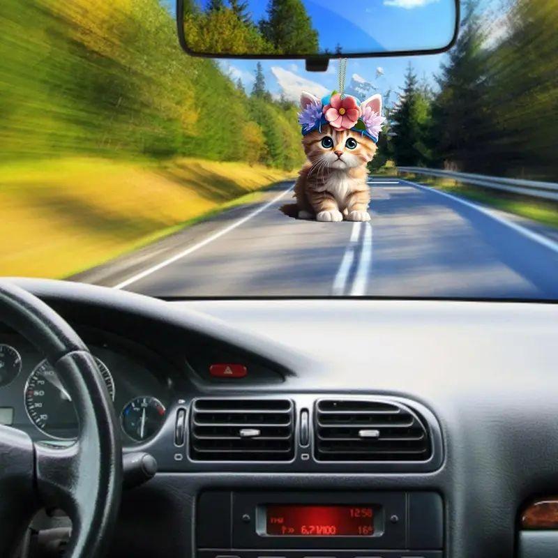 

Акриловое 2D Причудливое Украшение Салона Автомобиля Милый Шарм на Зеркало Заднего Вида Рождественская Елка 4