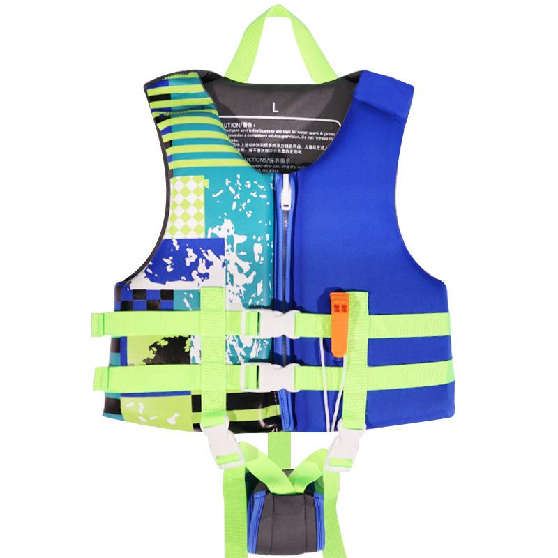 Children's Neoprene Buoyancy Vest - Beginner Swim Safety Life Jacket for Water Parks