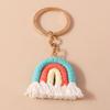 Fashion Three Color Rainbow Key Chain Pretty Knitted Rainbow Keychain  Gifts