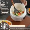 Smart Ceramic Glaze Rice Cooker: Multi-functional Large Capacity Steamer & Fryer with Double Layer Design.