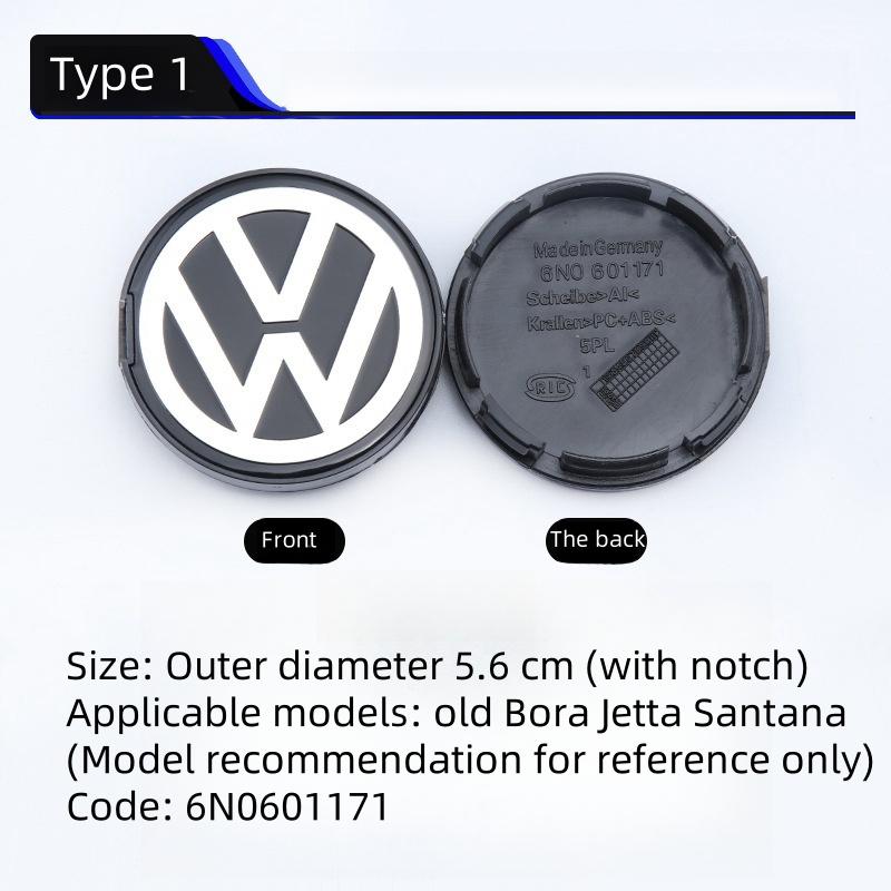 För VOLKSWAGEN VW 56-76mm Bilfälgscenterkåpa Dekal Tillbehör För Volkswagen R-line R GTI Polo Golf Touareg Passat Mago