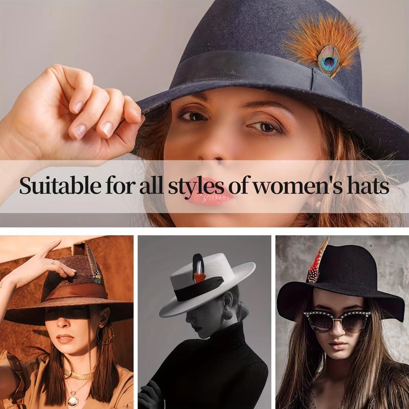 10-12 Pcs Natural Peacock Feathers Colorful Real Feathers for Fedora Cowboy Party Hats DIY Crafts