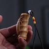 Wooden Animal Cicadas Small Figurine Solid Wood Carving Cicada Pendants Accessories Fun Desktop Ornament Birthday Gift