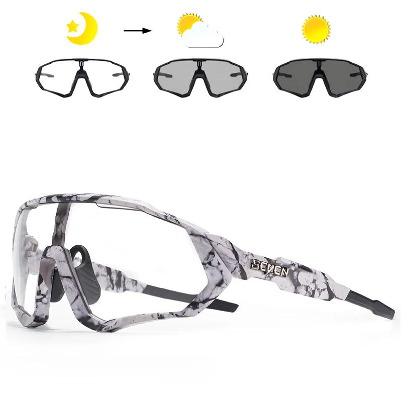 Scvcn Photochromic Cycling Glasses Bicycle for Outdoor Sports Sunglasses MTB Road Goggles Bike Eyewear Men Women Cycl Equipment