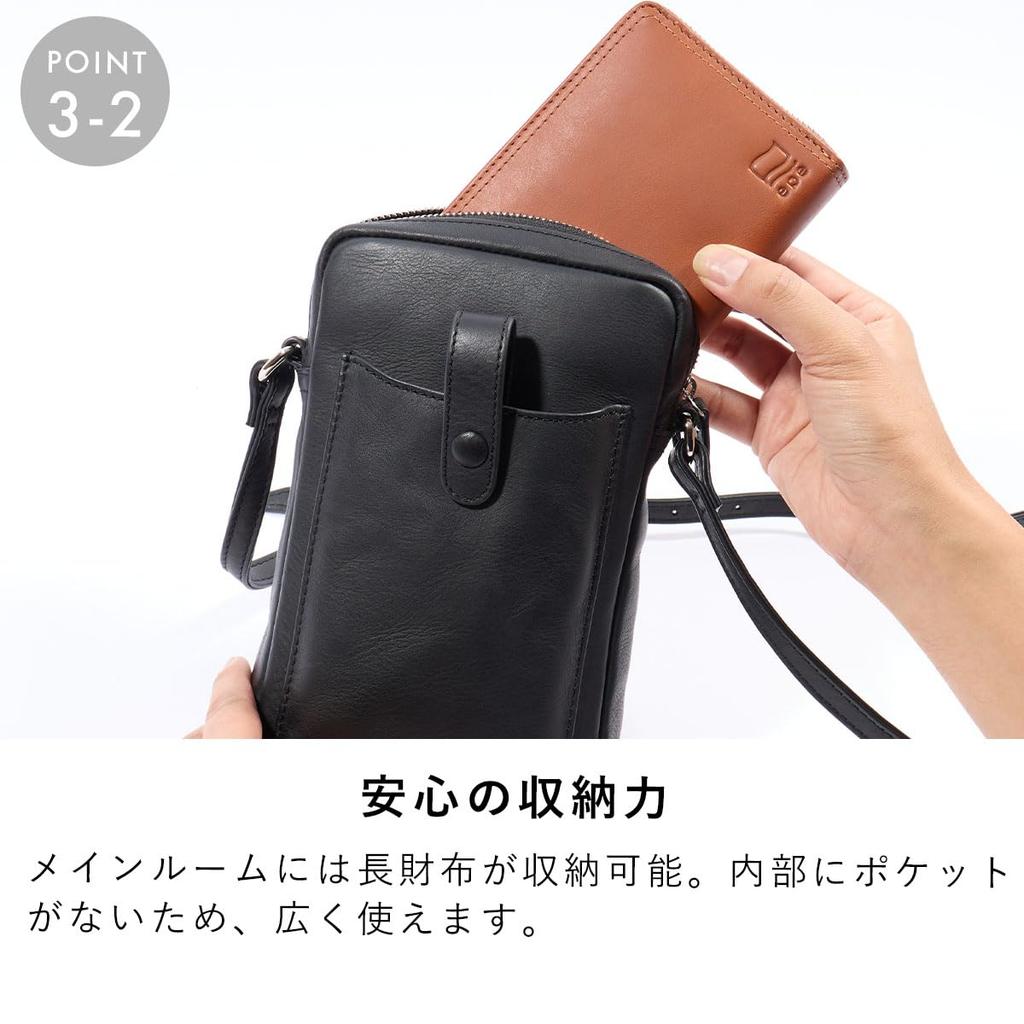Epe Herren Mini Umhängetasche mit Smartphone-Fach, Beliebt und Stilvoll Echtes Leder (Marine)