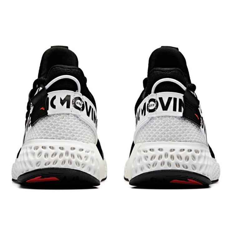 Anta Flash Energy Wormhole Technology Low-Top Running Shoes Men Sneakers Black White 91935519-1