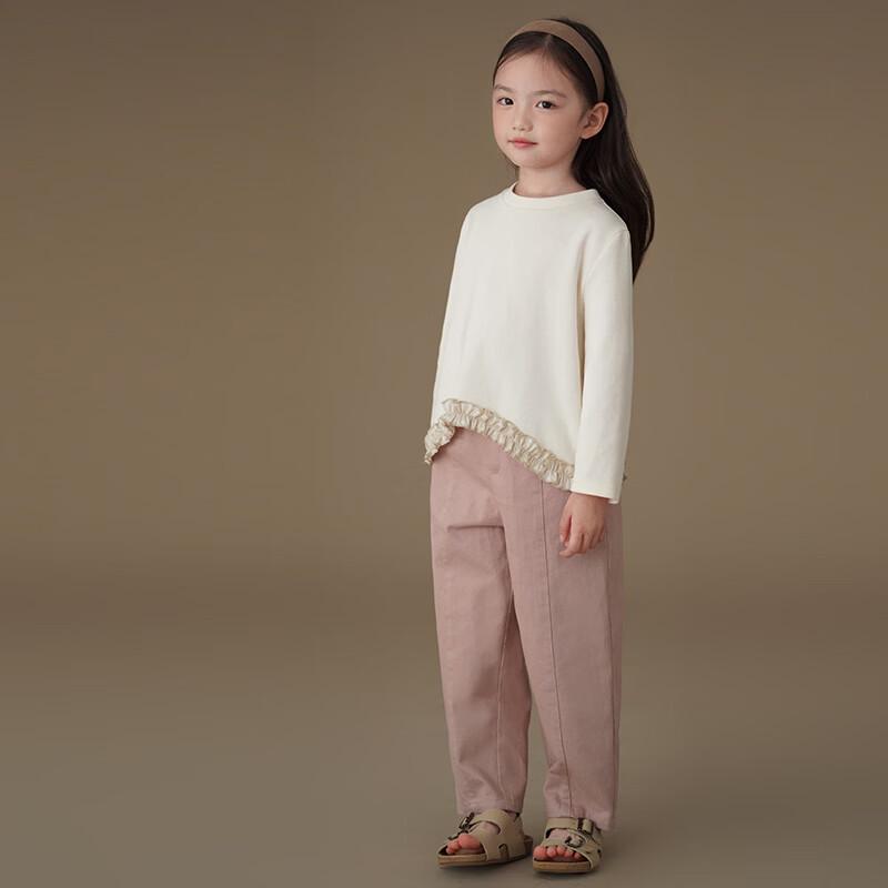 Hacikis Girls' Solid Color Long Sleeve Pullover Top