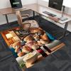1pc Teddy Bear Coca-Cola Chair Mat - Anime Cartoon Design Office Chair Pad with Non-Slip Carpet for Home Decor, Living Room, Bedroom, Game Room, and D