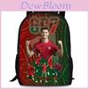 Mochila Oxford Cristiano Ronaldo Cr7 15in Grande Capacidade Bolsa Escolar Para Estudantes Essenciais Para Esportes Viagem