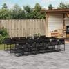 VidaXL 13 Pcs Garden Dining Set Black Cushions Wicker 3278070