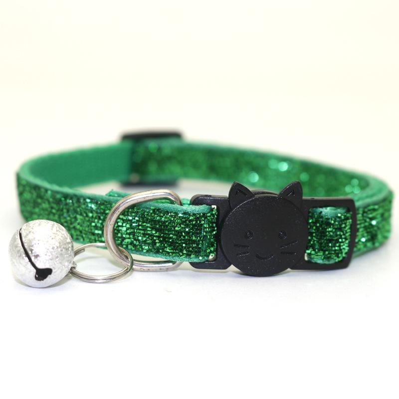 Pet Cat Safety Buckle Dog Small Dog Patch Cloth Bell Shirmmering Adjusted Collar