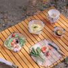 Outdoor Camping Tableware Folding Bowl Plate Cup Filter Chopping Board Portable Picnics Flatware for Outdoor Cooking
