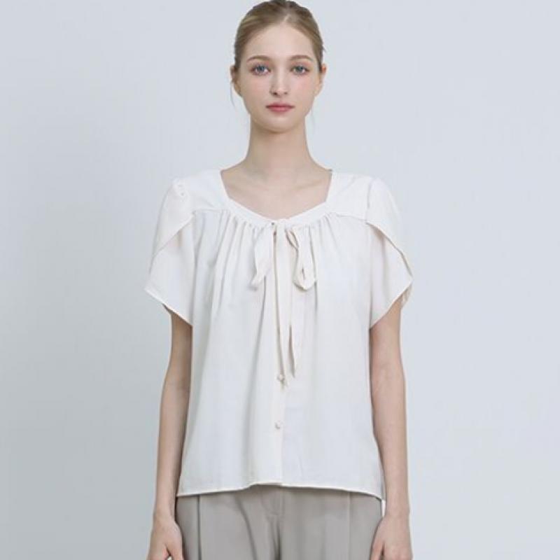 CreSSon Women S Ruffle Fit Ribbon blouSe Nk CreSSon 0001