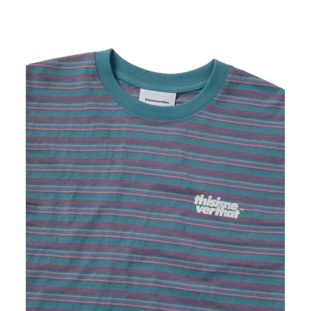 Thisisneverthat Striped W Tee Light Blue
