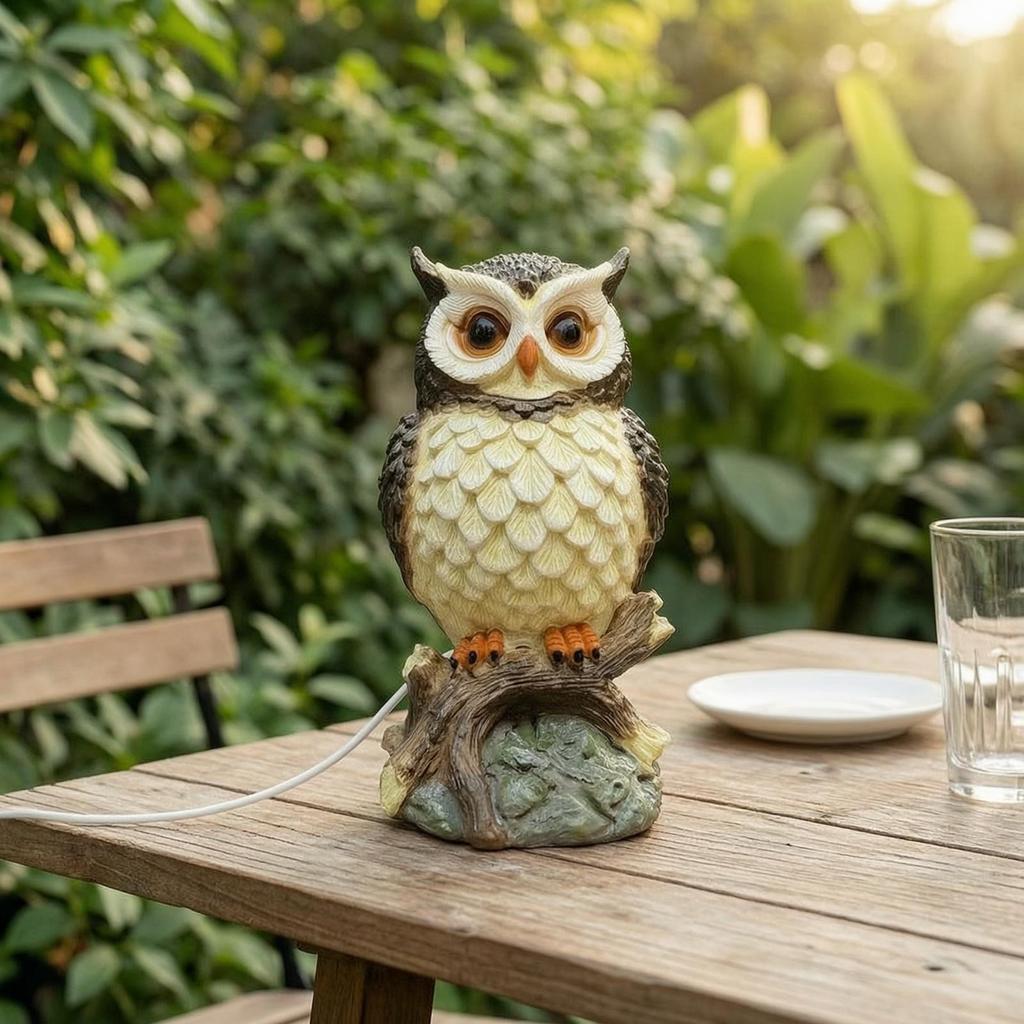 Nocturnal Bird Lamp Light Carved Night with Switch 3D Owl for Bedside, Bedroom, Dorm Room