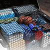 Automobil-Ladenetze 6 Karabiner Elastisches Tragenetz Strapazierfähiges Netz Netz-Organizer Für Pickups LKW Anhänger SUV